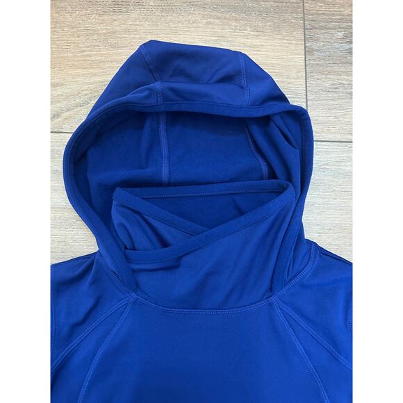 Athleta Plush Tech Hoodie 3.0 Sapphire Blue Size XXS Hoodie Workout Top Kangaroo - Picture 4 of 9